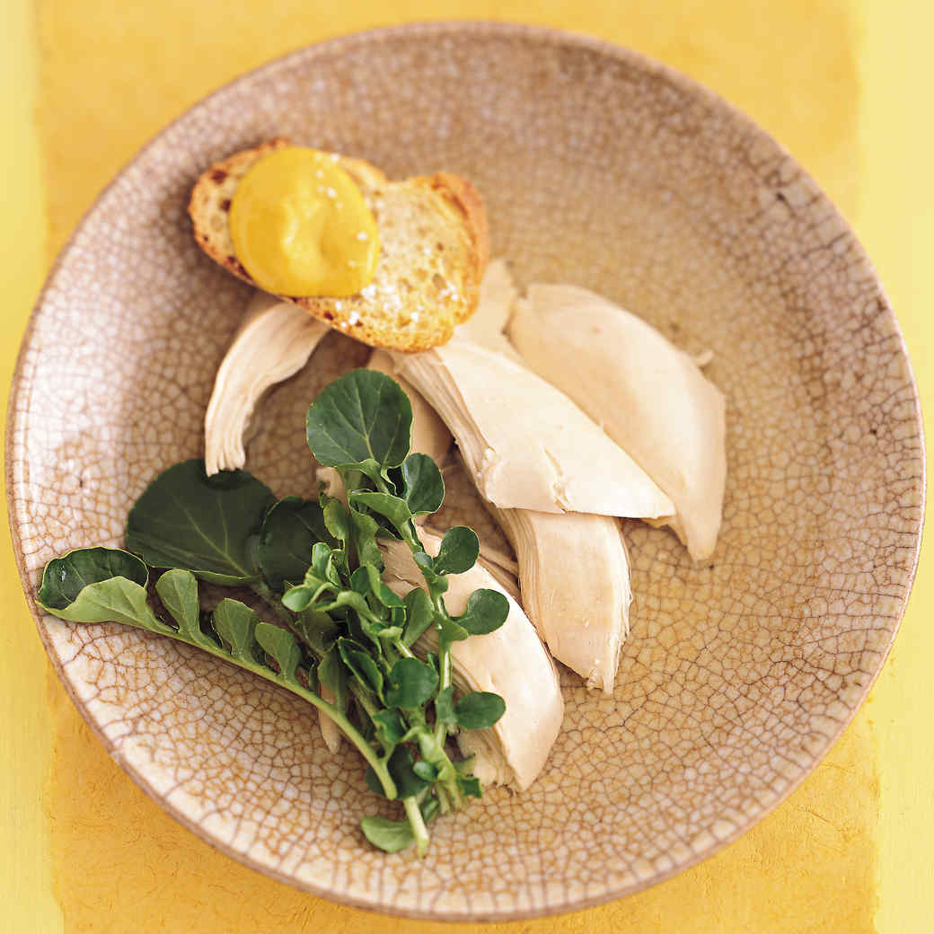 Poached Chicken With Hot English Mustard - 