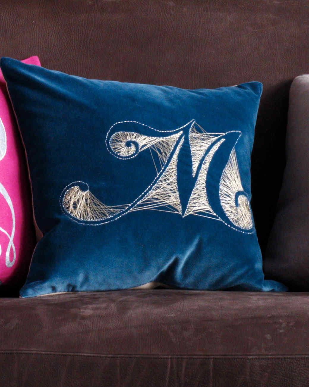 monogram pillow