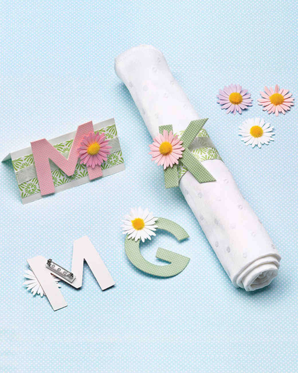 Chipboard Monogram Party Favors Martha Stewart