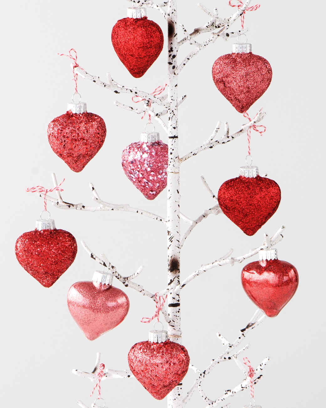Glittering Heart Ornaments | Martha Stewart