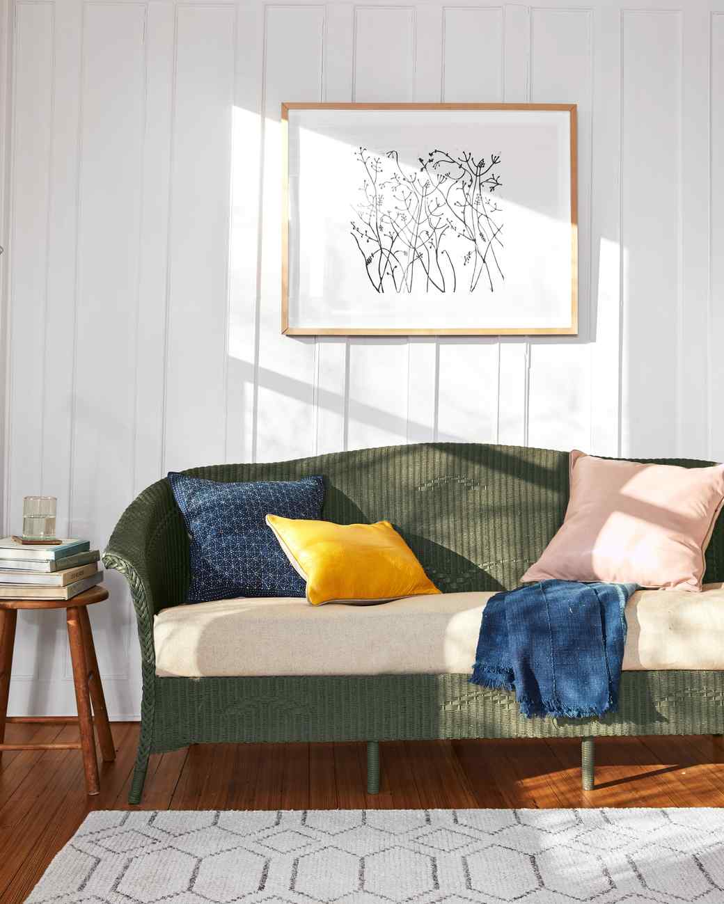Painted Wicker Sofa Martha Stewart