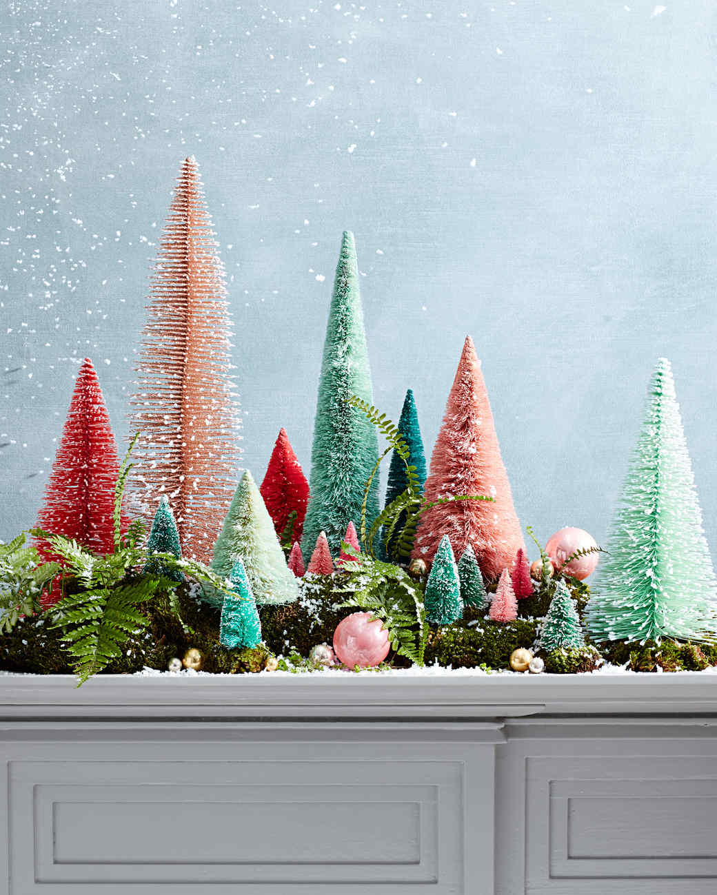 Miniature Christmas Tree Mantel Display