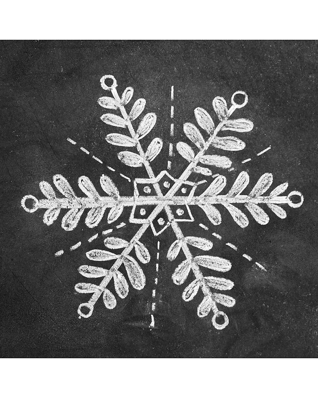 How to Draw Elegant Snowflake ChalkArt Martha Stewart