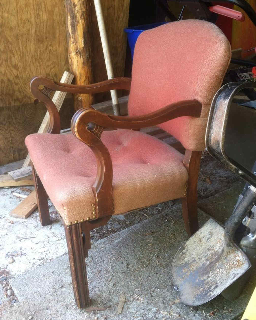see a pair of dingy old chairs get gorgeously reupholstered for