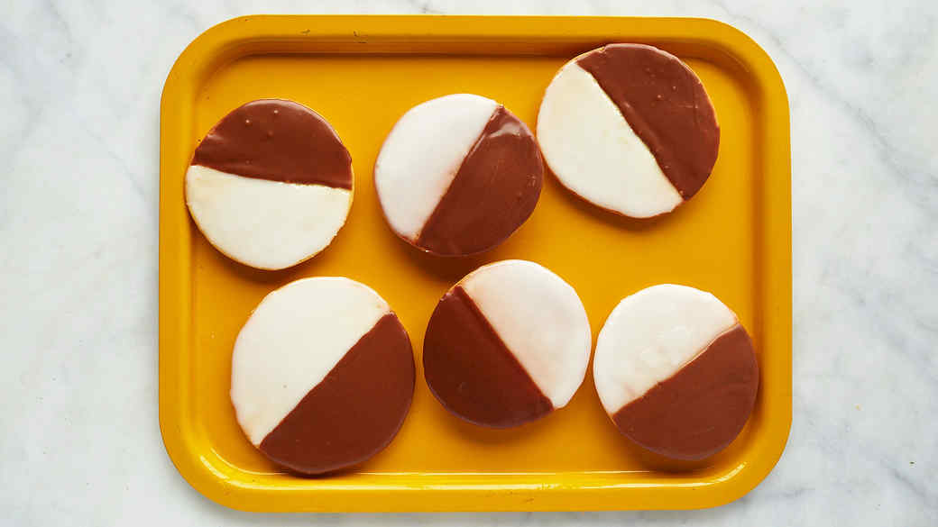 black and white cookies