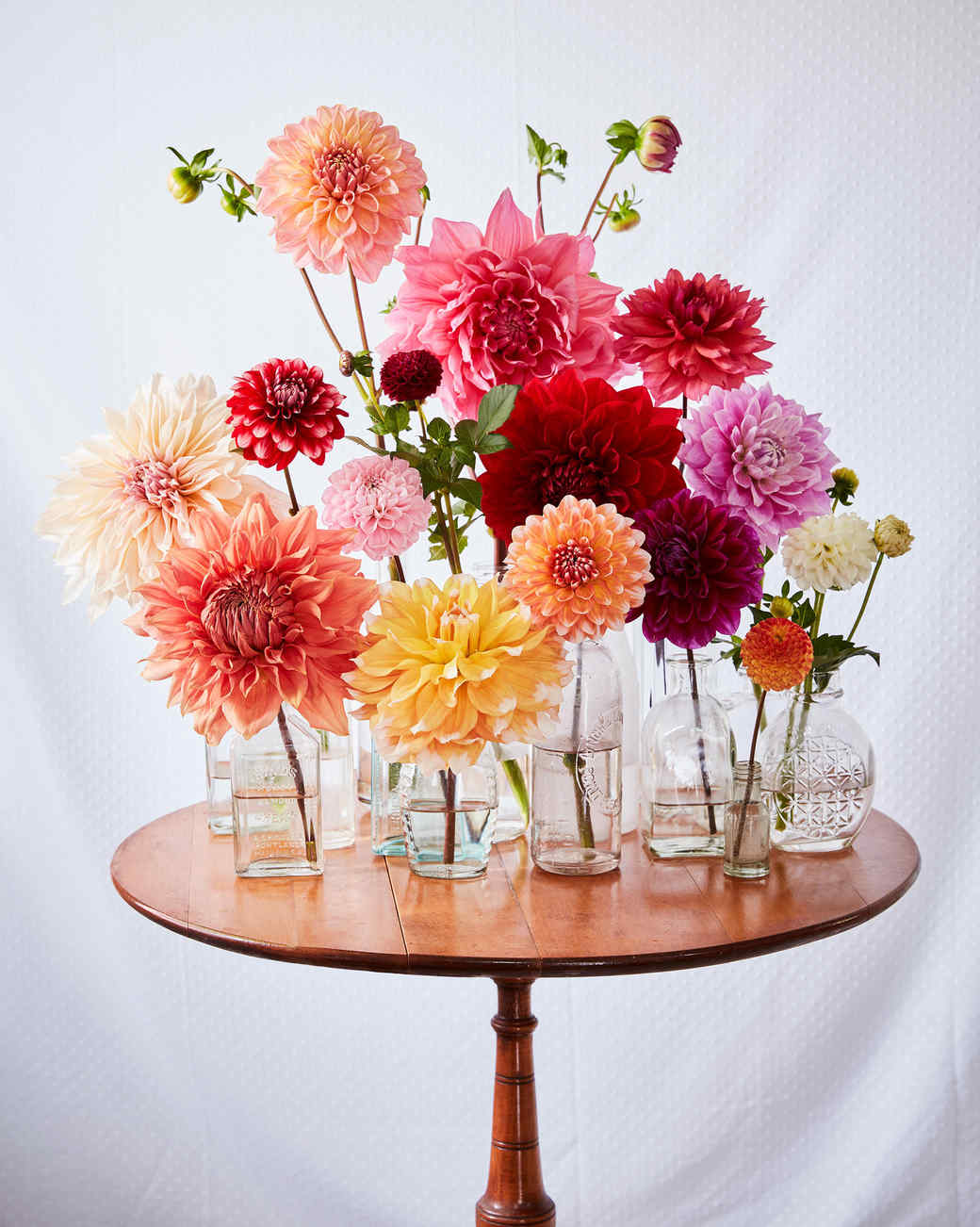 Flowers in vases on a table