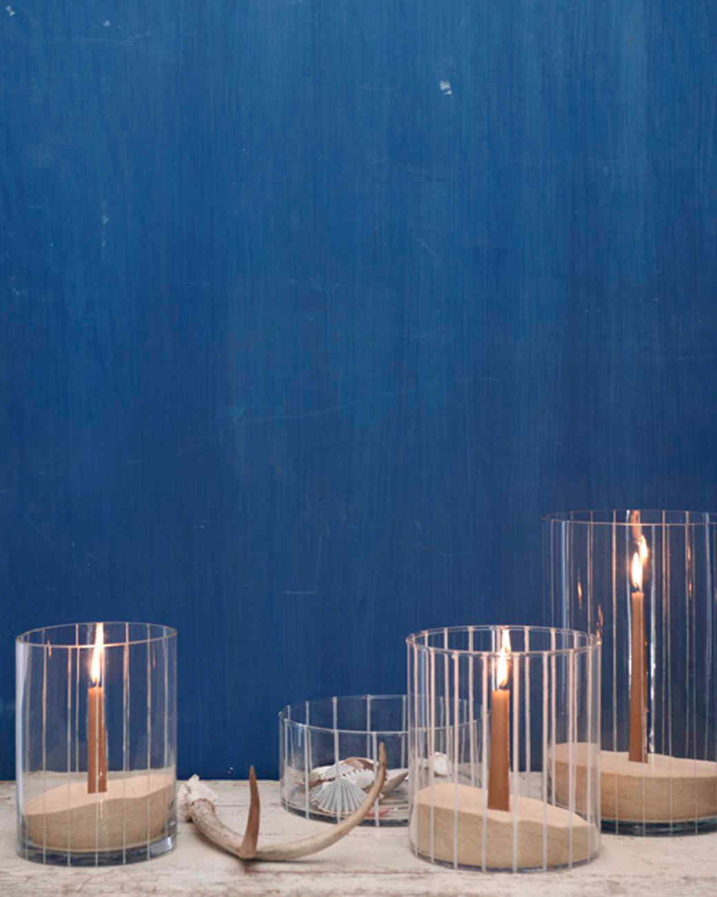 Striped Hurricane Lantern Martha Stewart