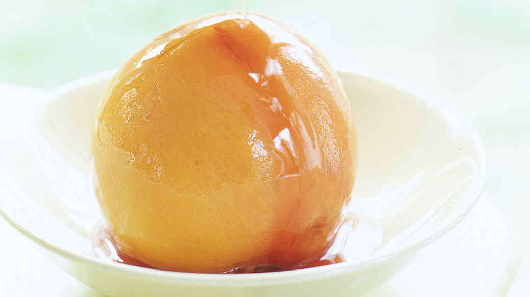 peaches with honey syrup