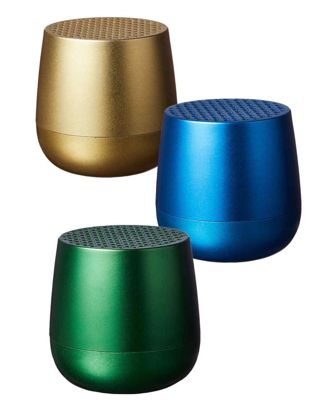 colorful metallic bluetooth speakers