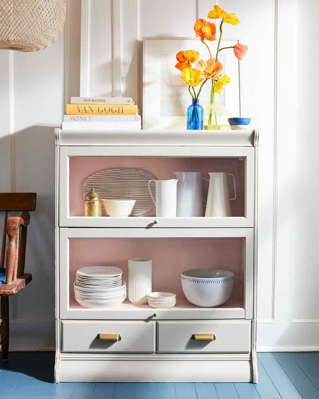Painted Wood Barrister Bookcase Martha Stewart Painted Wood Barrister Bookcase