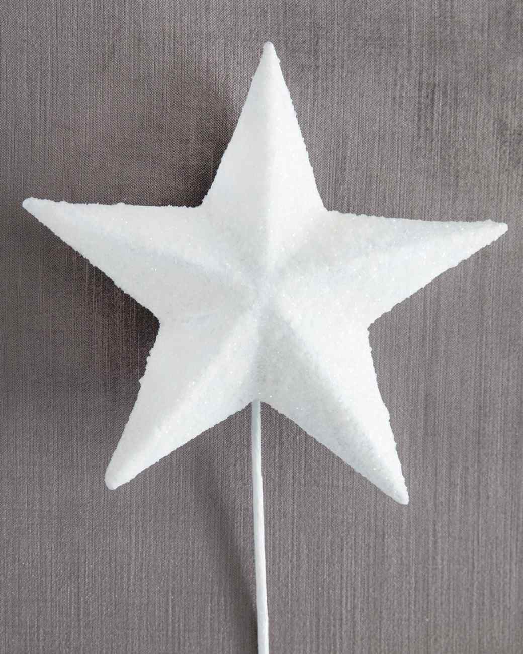 Christmas Star Tree Topper, RGB 9In Glittered Star Tree