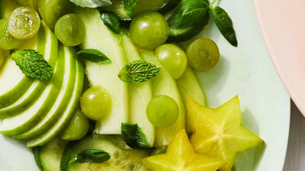 green fruit salad with
