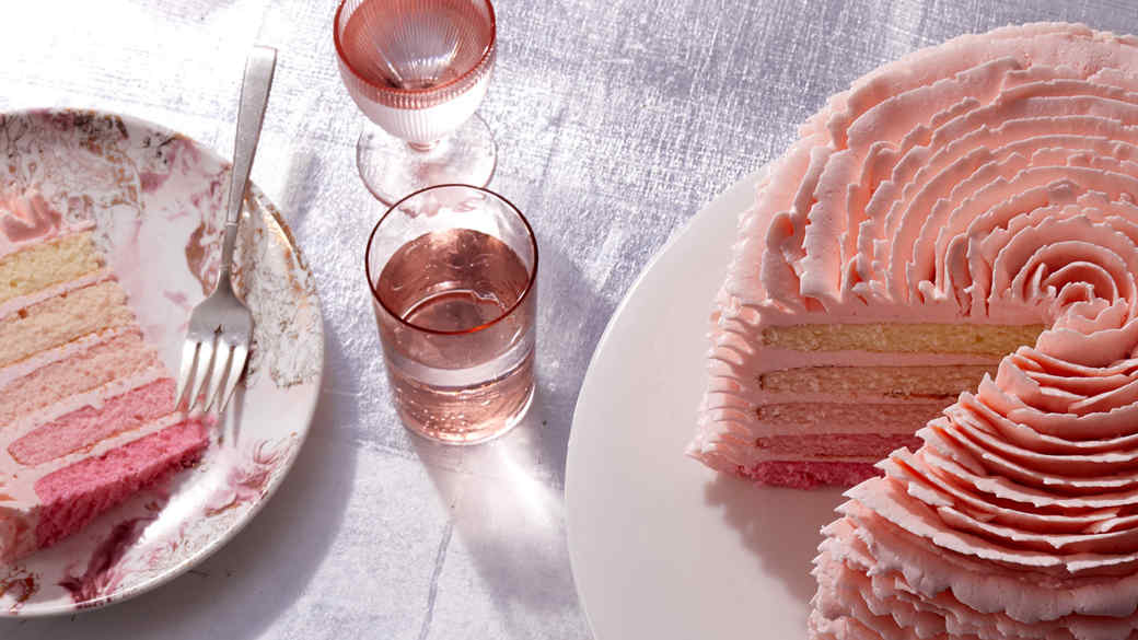 Ombre Strawberry Cake