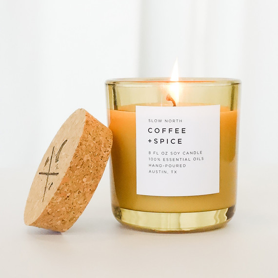 slow north coffee and spice tumbler botanical candle fall scent slow north coffee and spice tumbler botanical candle fall scent