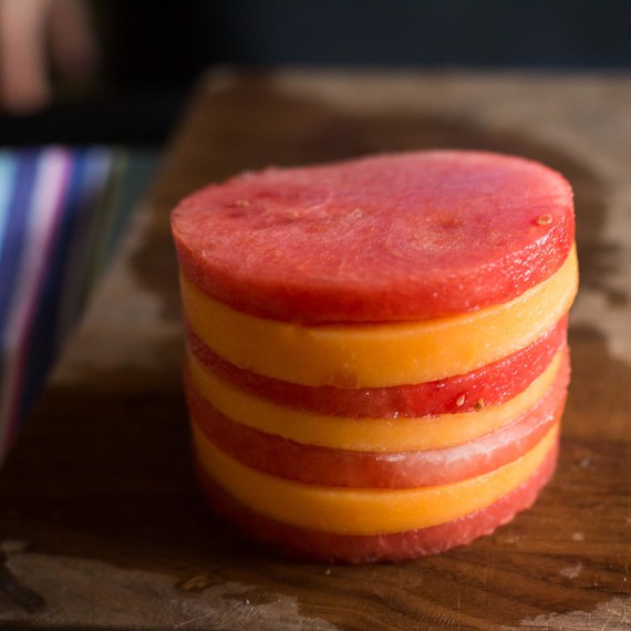 Assembled fruit layers