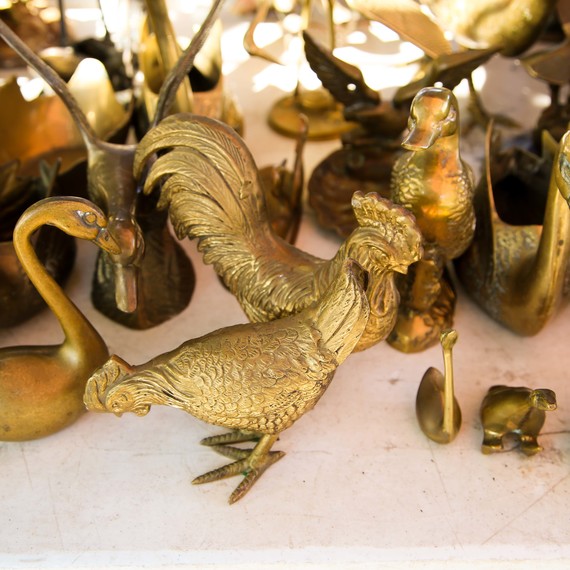 Gilded Animals at Flea Market Gilded Animals at Flea Market