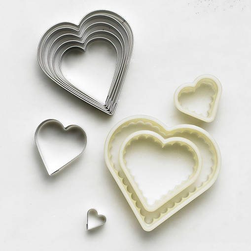 heart-shaped cookie cutters heart-shaped cookie cutters