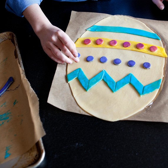Transfer painted dough to top crust
