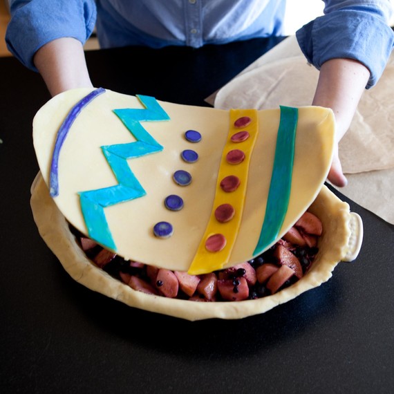 Transfer top crust to prepared pie