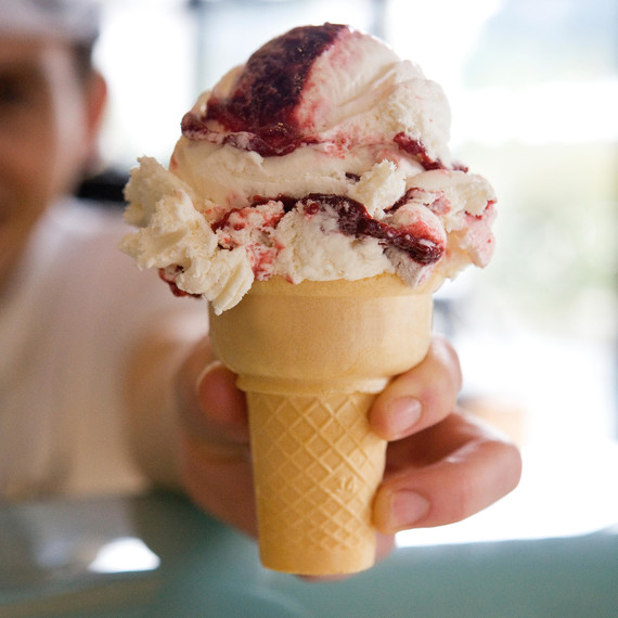 A Fresh Ice Cream Scoop at Fentons Creamery A Fresh Ice Cream Scoop at Fentons Creamery