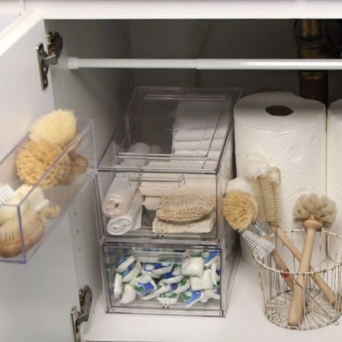 organized under the sink organized under the sink