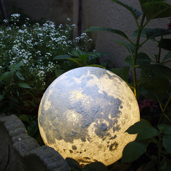 These Hyper-Realistic Moon Lamps Are Made From Recycled Garden Globes