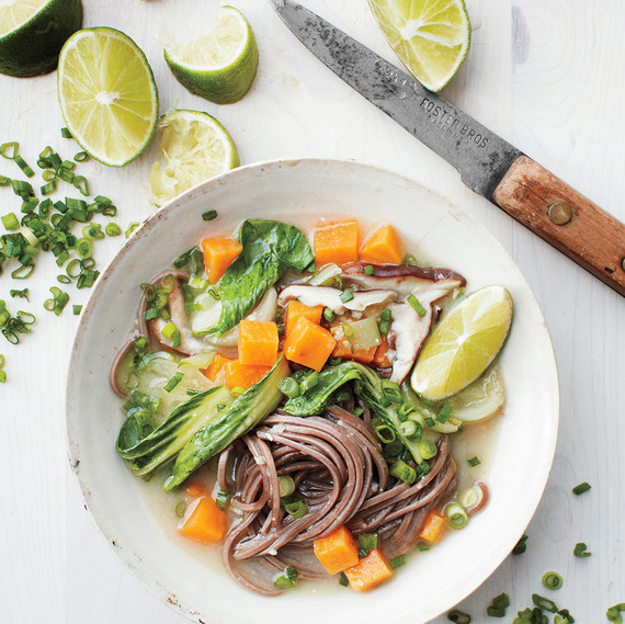 noodle dish with cut limes noodle dish with cut limes
