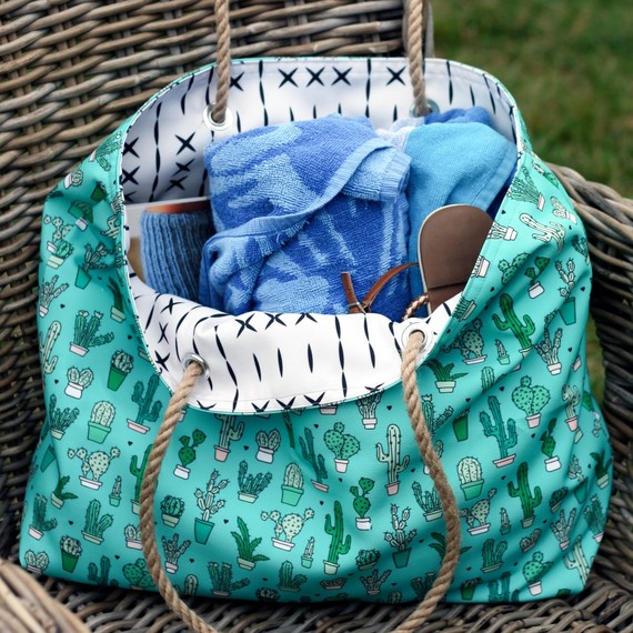 eco canvas beach tote
