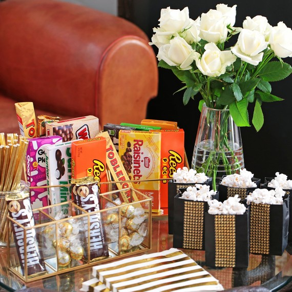Oscars party snack table Oscars party snack table
