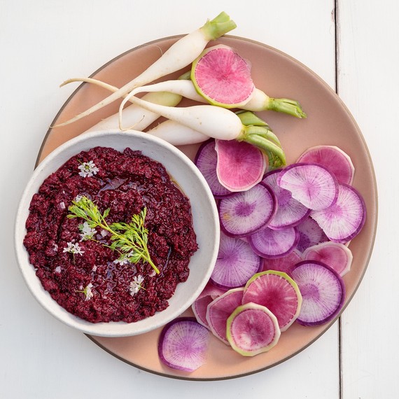 beet muhammara in bowl beet muhammara in bowl