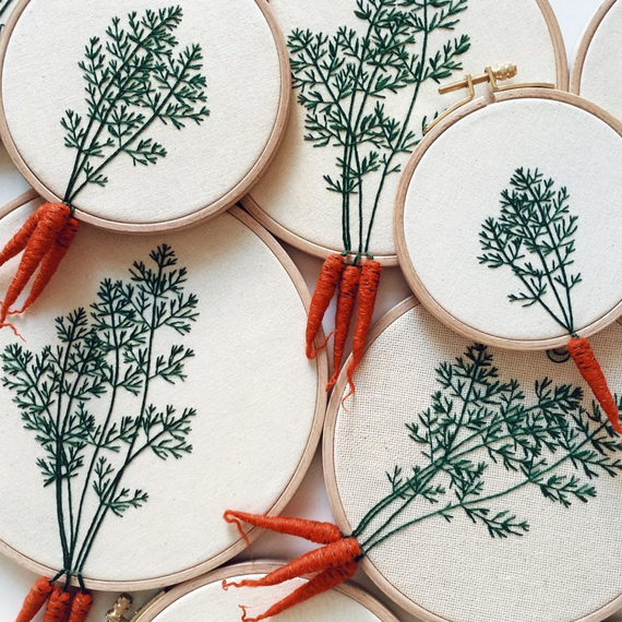 carrot embroidery carrot embroidery