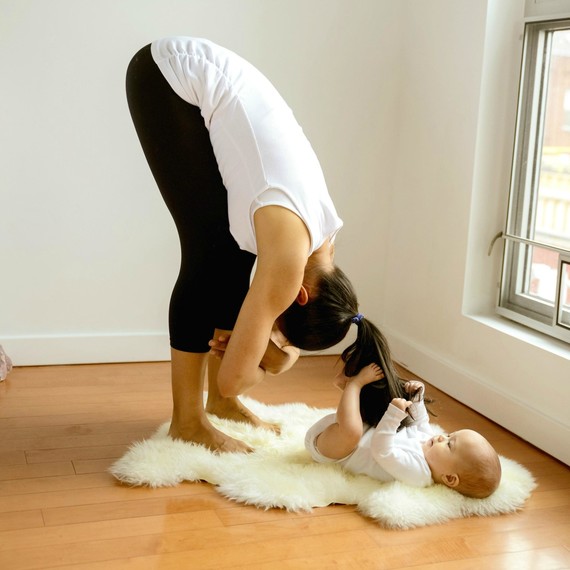 Mommy Yoga Forward Fold