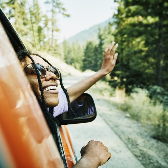 woman in car woman in car
