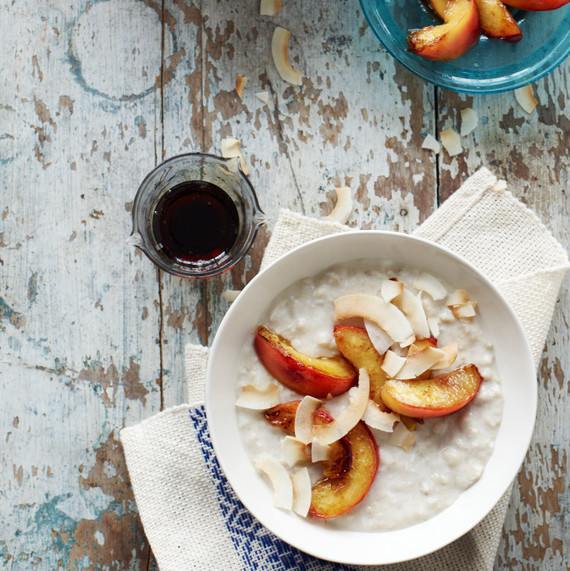 coconut oatmeal nectarines coconut oatmeal nectarines