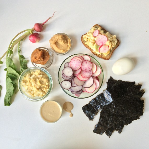 Miso Egg Salad and Dipping Sauce