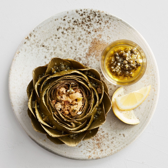 artichokes stuffed with caper and cornichons artichokes stuffed with caper and cornichons