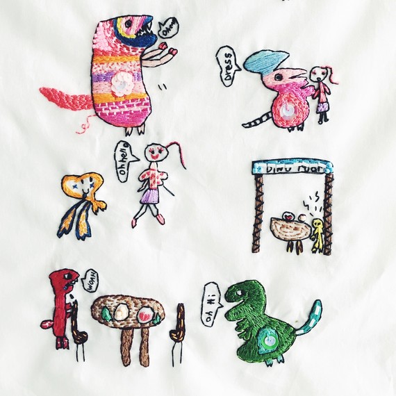 inez embroidered drawings inez embroidered drawings