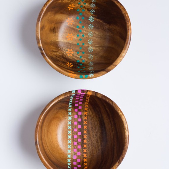 Painted Wood Bowls