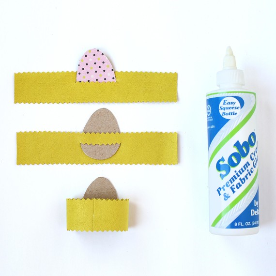 Easter Egg Napkin Rings Gluing