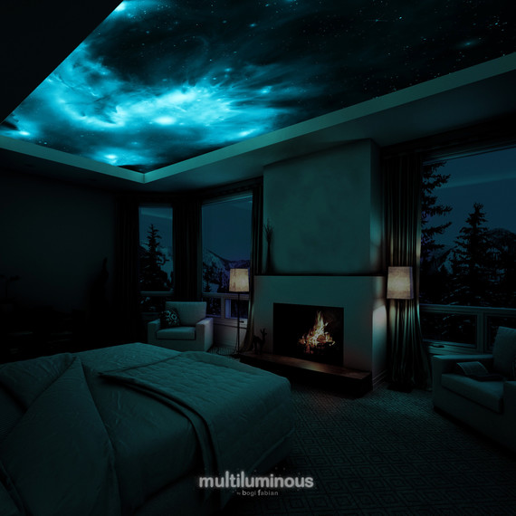 glowing space print bedroom dark ceiling decor glowing space print bedroom dark ceiling decor