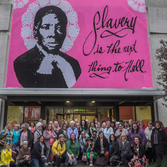 Harriet Tubman Mural with community members Harriet Tubman Mural with community members