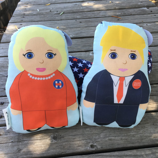 Hillary and Donald Stuff Dolls