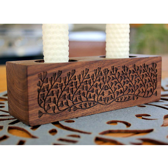 wood burned furniture candle holder wood burned furniture candle holder