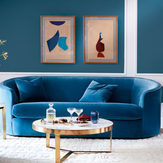 blue sofa and green armchair blue sofa and green armchair