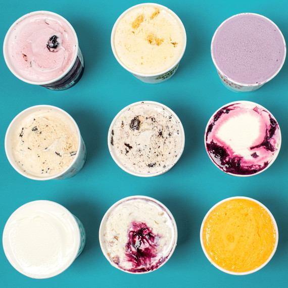 ice cream pints overhead blue green ice cream pints overhead blue green