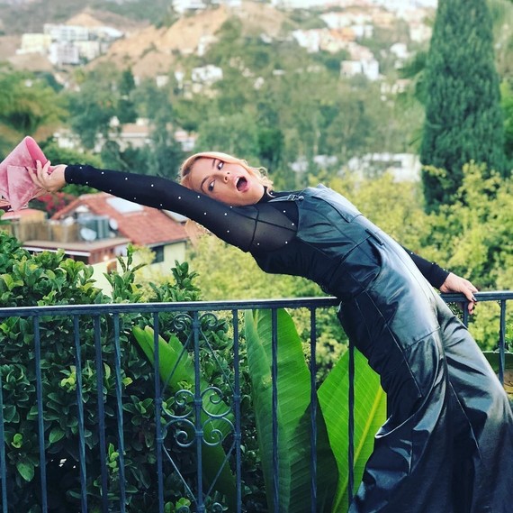 Busy Philipps on balcony Busy Philipps on balcony