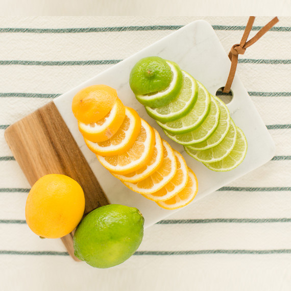 sliced fruit lemons and limes