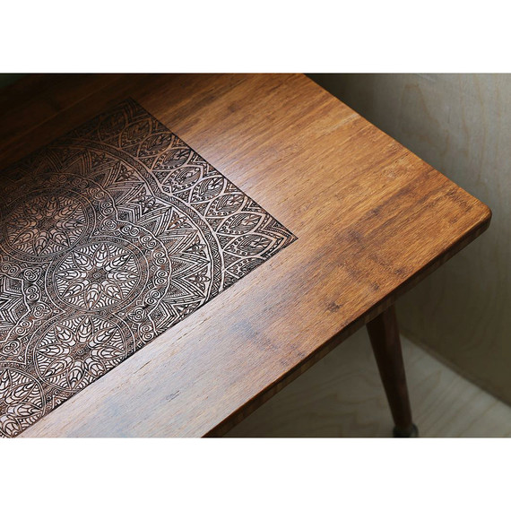 wood burned furniture table detail wood burned furniture table detail