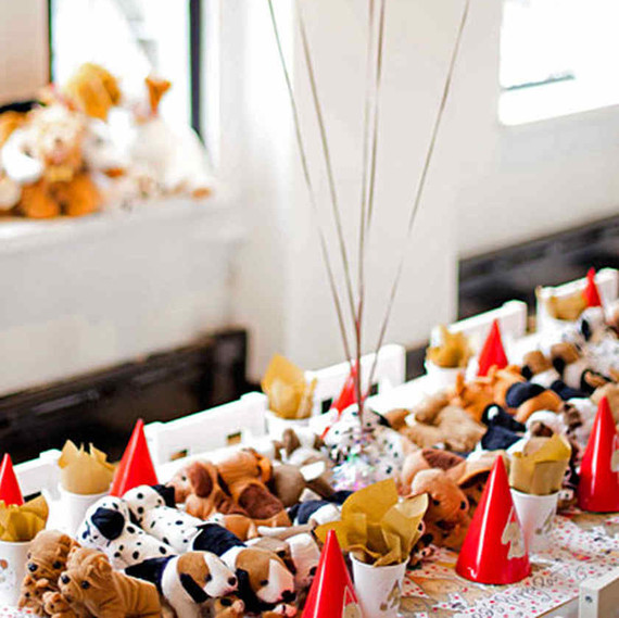 puppy party table puppy party table