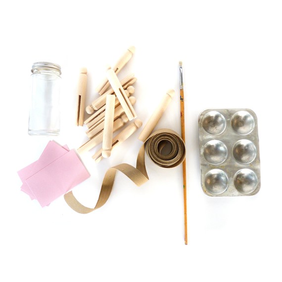 DIY Pastel Paint Dipped Easter Napkin Rings Materials